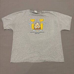 Disney T Shirt XL Gray Grumpy Graphic Snow White Y2K Casual Short Sleeves